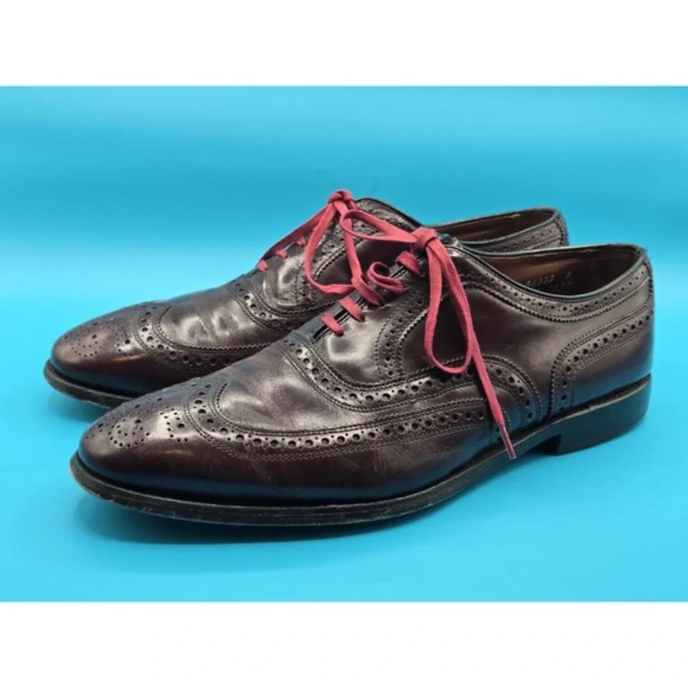 Allen Edmonds McAllister Shoes Burgundy Men Size 12 C Made USA Businessman Dress